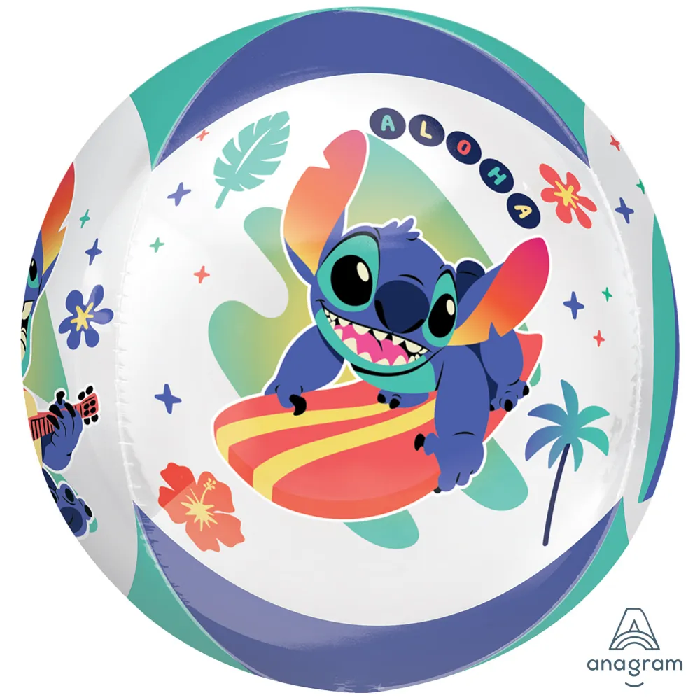 Orbz Balon Folie 4 Fete Stitch 38x40cm ANAGRAM 4700501