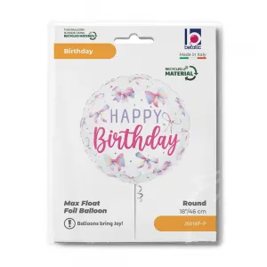 Balon Folie Rotund Happy Birthday Fundite Multicolor 46cm