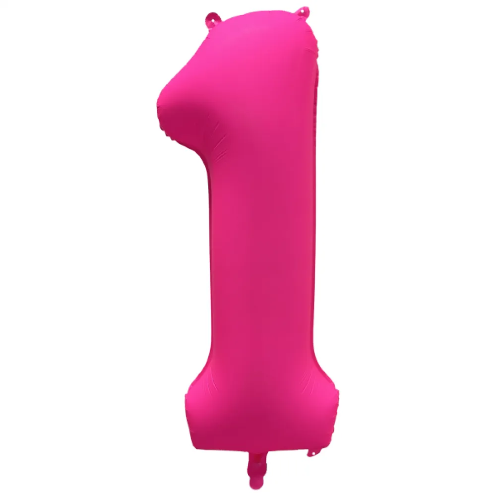Balon Folie Cifra 1 Roz Neon 86cm R-10023-PKG