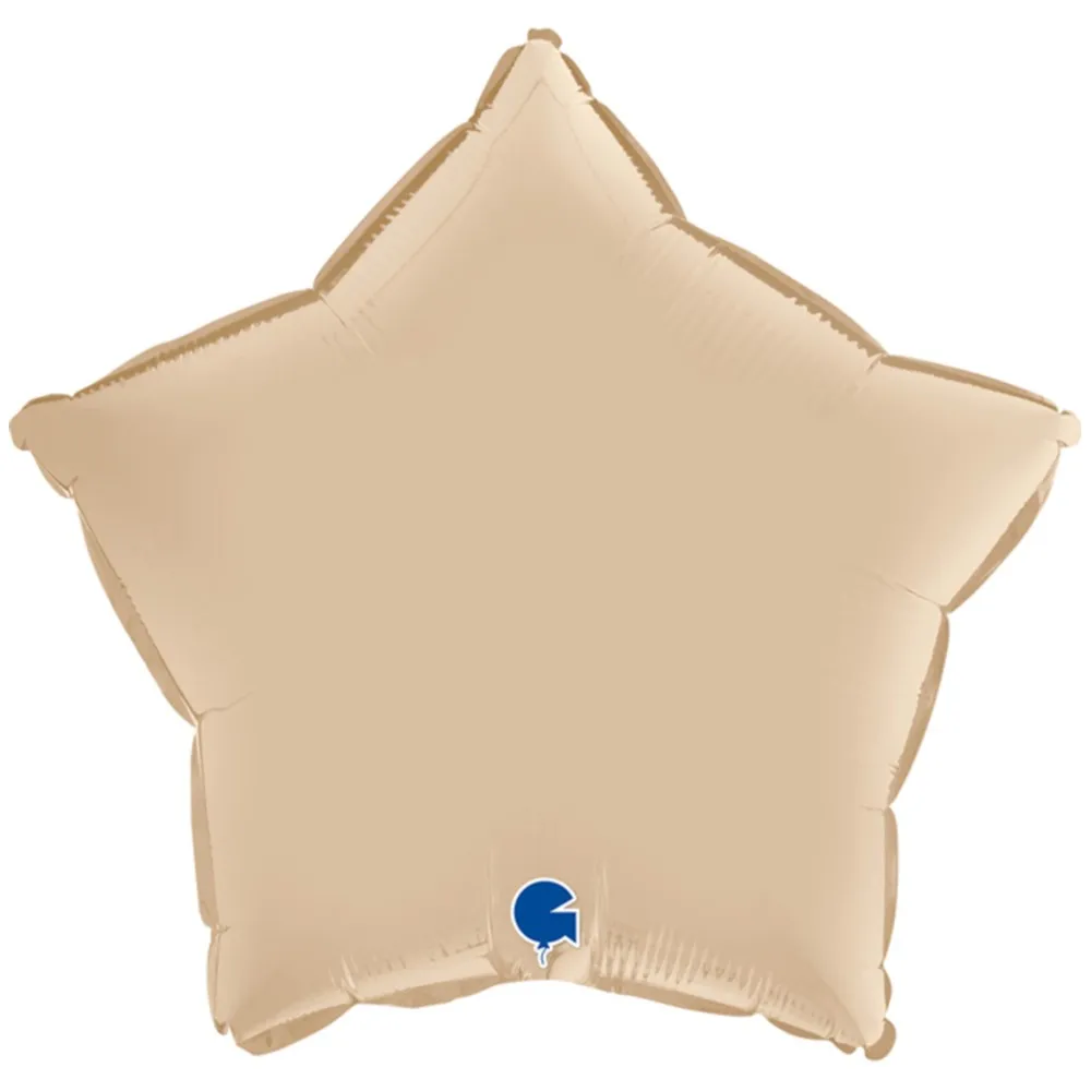 Balon Folie Stea Satin Ivory 46 cm Grabo