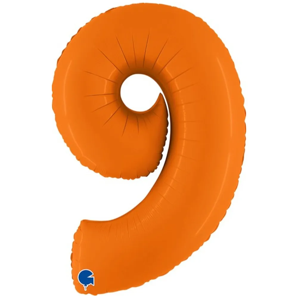Balon Folie CIFRA 9 Portocaliu 102 cm Grabo