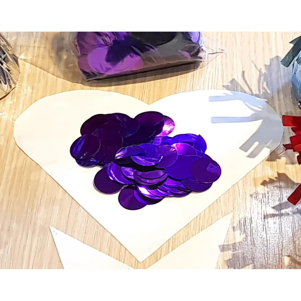 Confetti Metalic MOV 2cm Rotund 100g