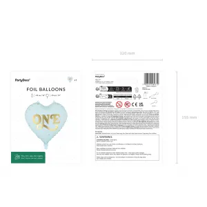 Balon Folie Inima Baby Blue 