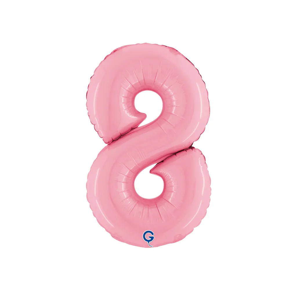 Balon Folie Cifra 8 Pastel Pink 36cm