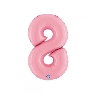 Balon Folie Cifra 8 Pastel Pink 36cm