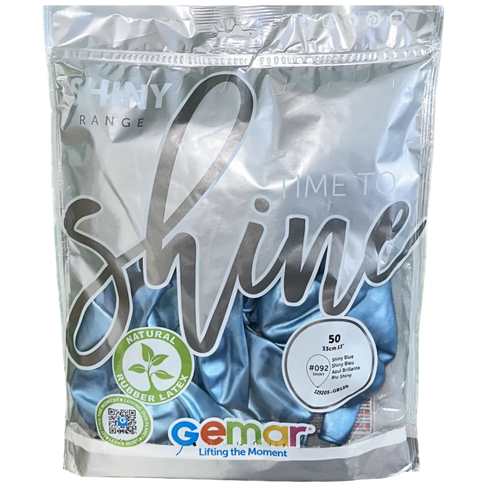 Baloane Latex 33cm Shiny Albastru GB120.92