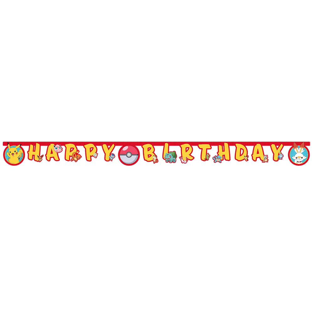 Banner Petrecere Happy Birthday Pokemon