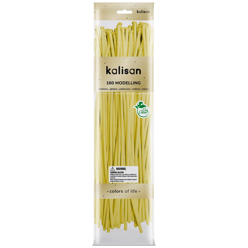 SET 50 Baloane modelaj Macaron Yellow Nozzle Up 152 x 2.5 cm 160M 3005