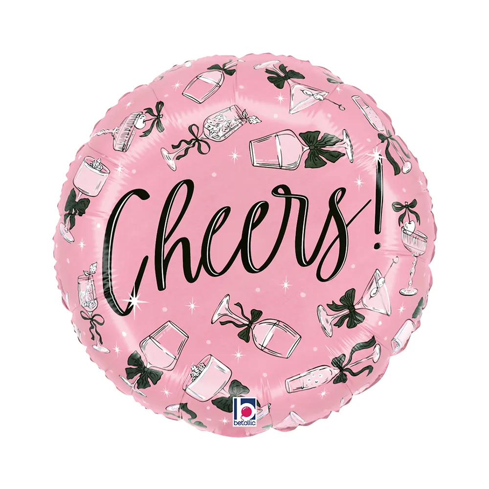 Balon Folie Rotund Pink Party 46cm