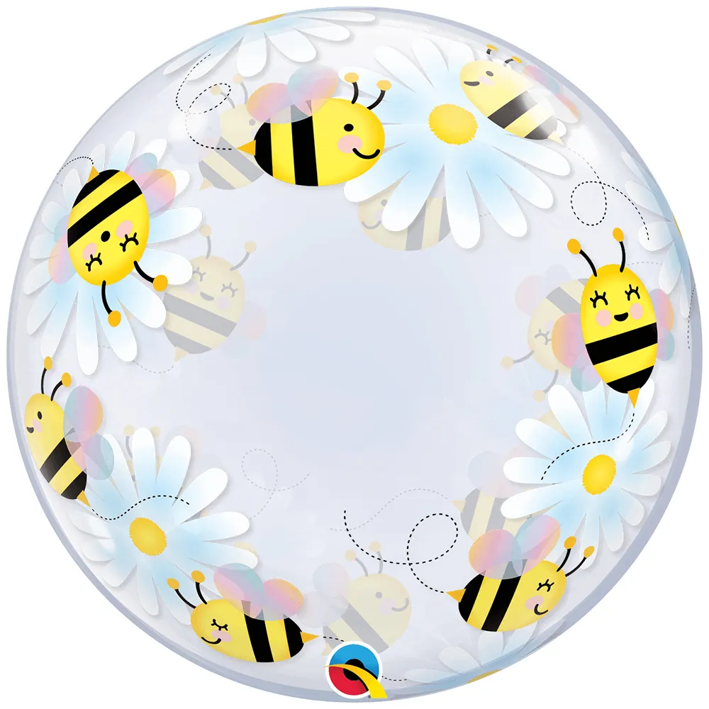 Deco Bubble Albinute si Margarete 24inch - 60cm 15733 Qualatex