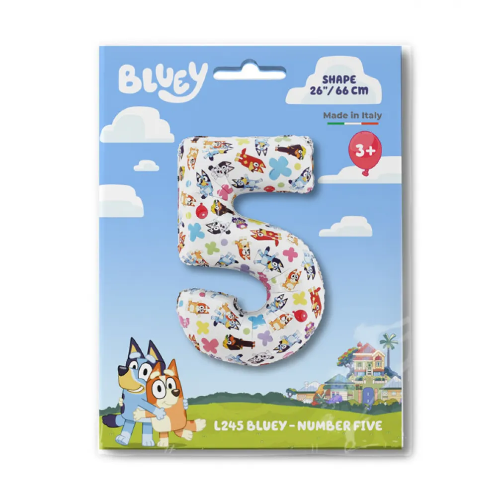 Balon Folie Cifra 5 Bluey 66cm