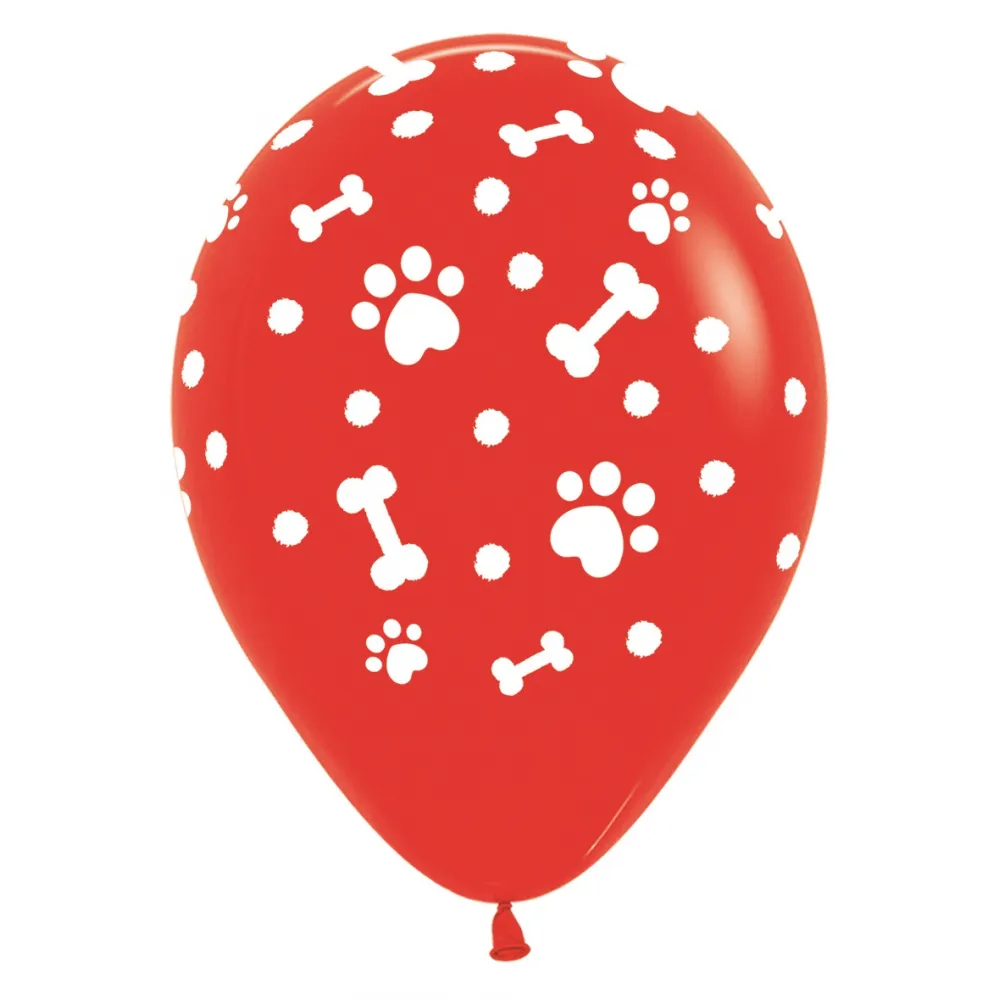 Baloane latex Paws Print Multicolor 30cm