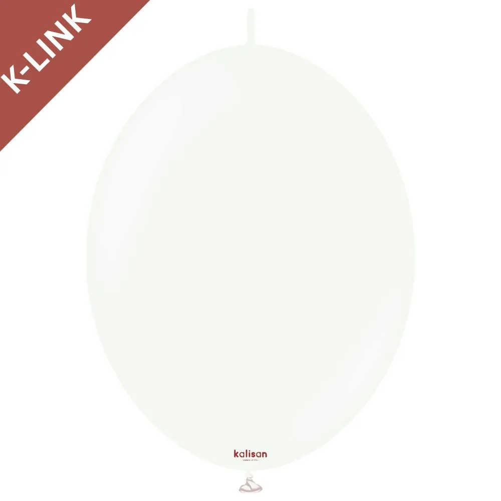 Baloane Latex 30cm K-Link Alb Standard 2312 31223122