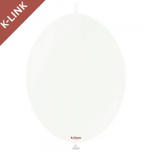 Baloane Latex 30cm K-Link Alb Standard 2312 31223122