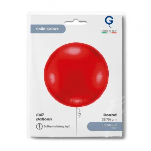 Balon Folie Rotund Rosu 91cm