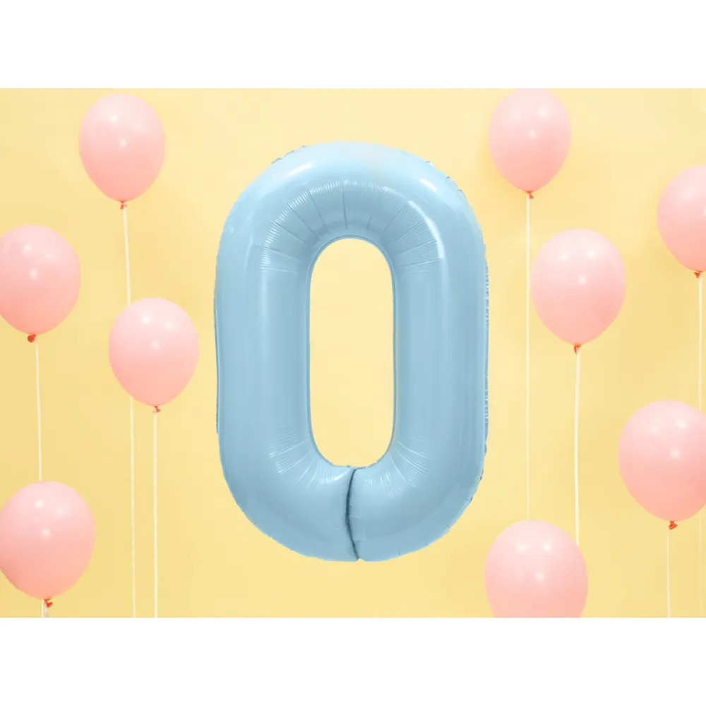 Balon folie cifra 0 Bleu 86cm