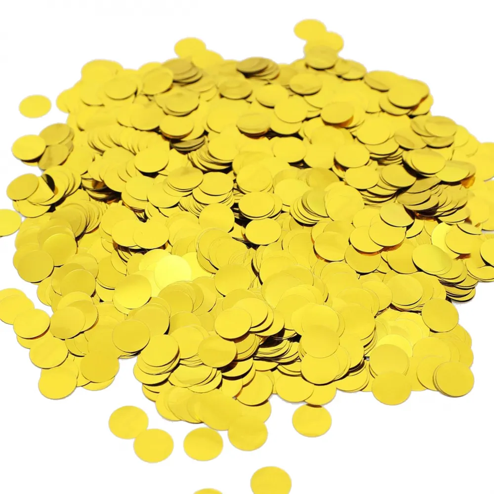 Confetti Metalic Auriu 1cm Rotund 100g