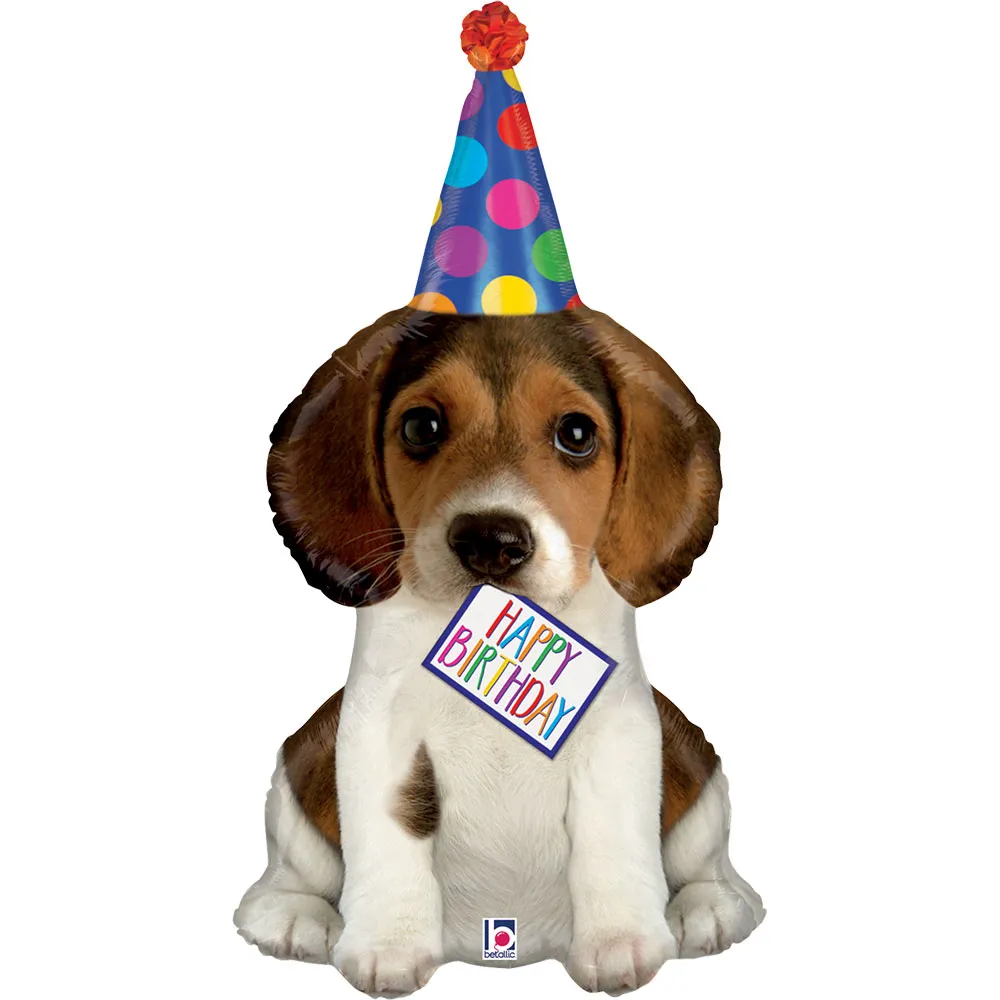 Balon Folie Figurina Happy Birthday Catelus 94cm