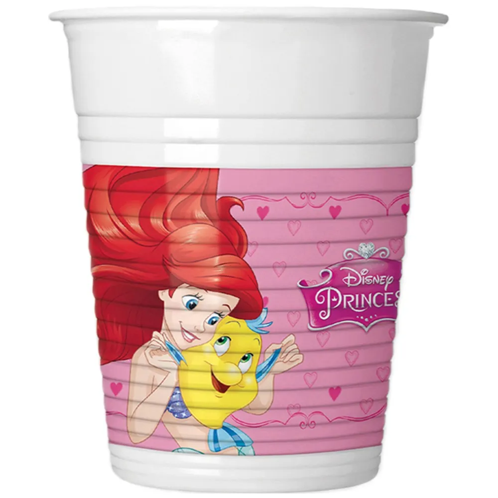 Set 8 Pahare Petrecere Plastic 200ml Printese Disney