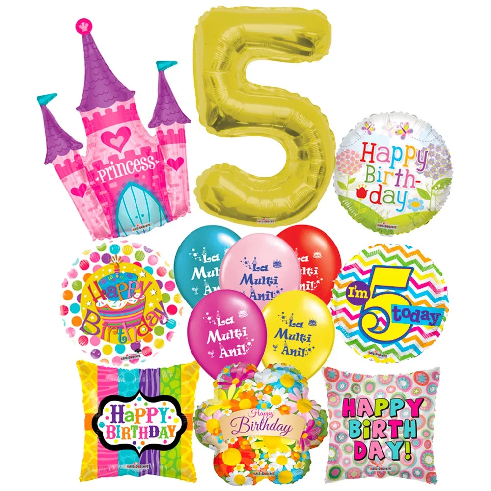 Pachet Baloane Aniversare 5 ani Fetita - 2018171
