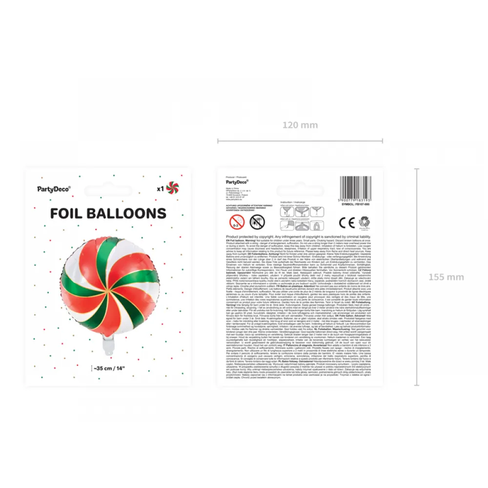 Balon Folie Acadea Verde 35cm