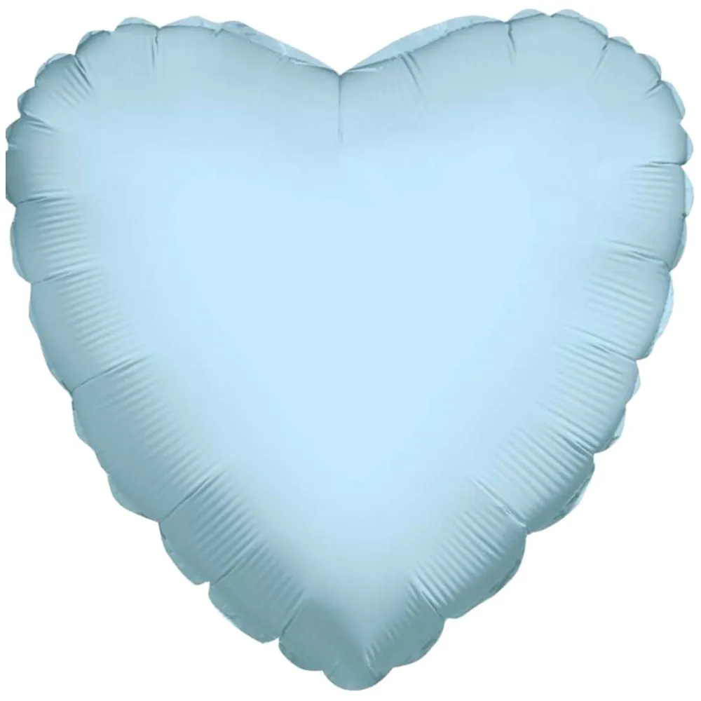 Balon Folie Inima Bleu Deschis 45cm