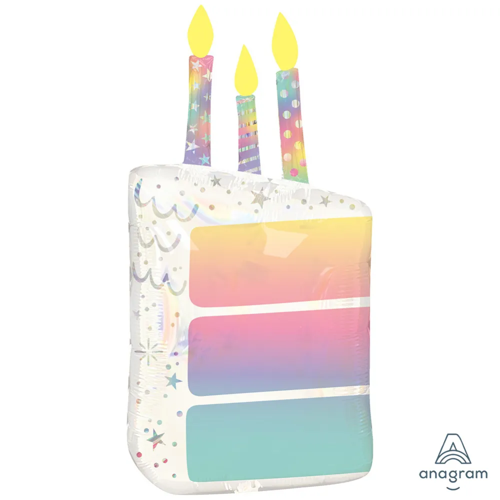 SuperShape Balon Folie Holographic Felie de Tort 72cm ANAGRAM 4784601