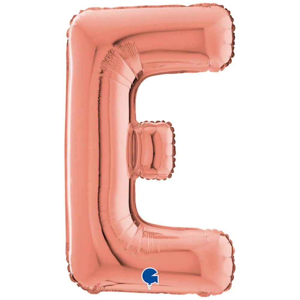 Balon Folie LITERA E Rose Gold 66 cm Grabo