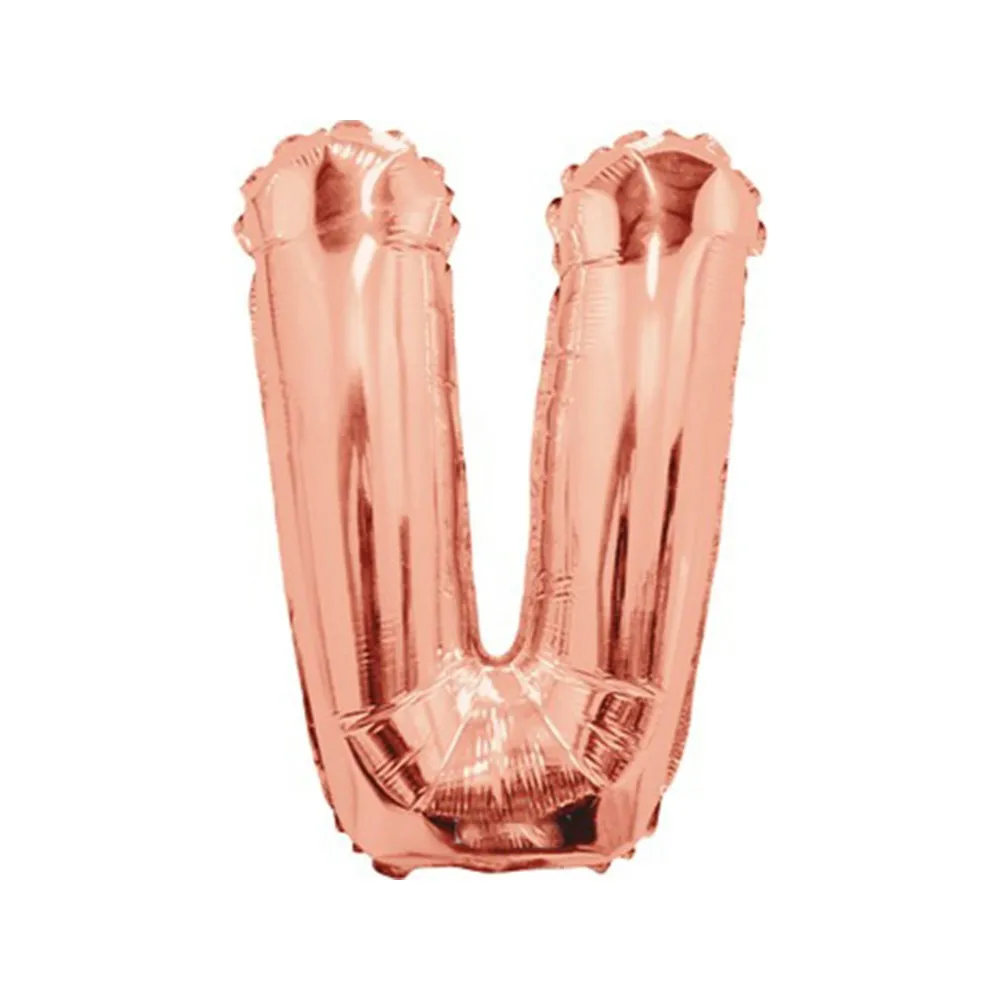 Balon folie 35cm Litera V ROSE-GOLD 15671-14