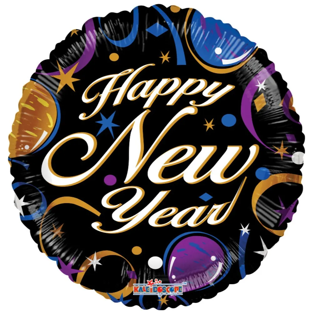 Balon Folie Rotund Happy New Year 45cm