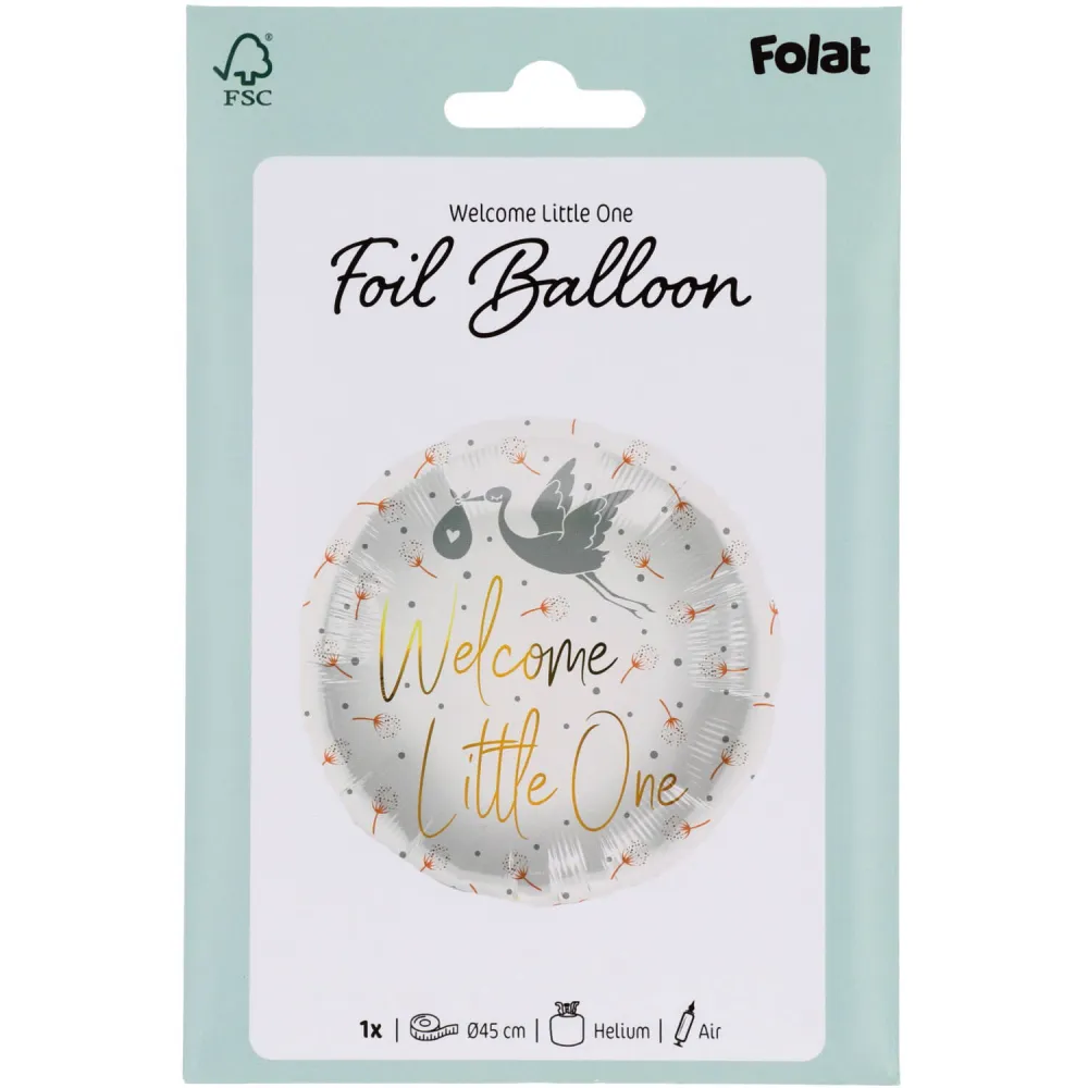 Balon Folie Welcome Little One Barza 45cm