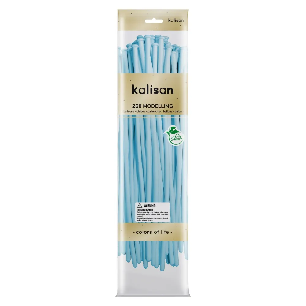 SET 50 Baloane Latex Modelaj Macaron Blue Nozzle Up 260M 3001