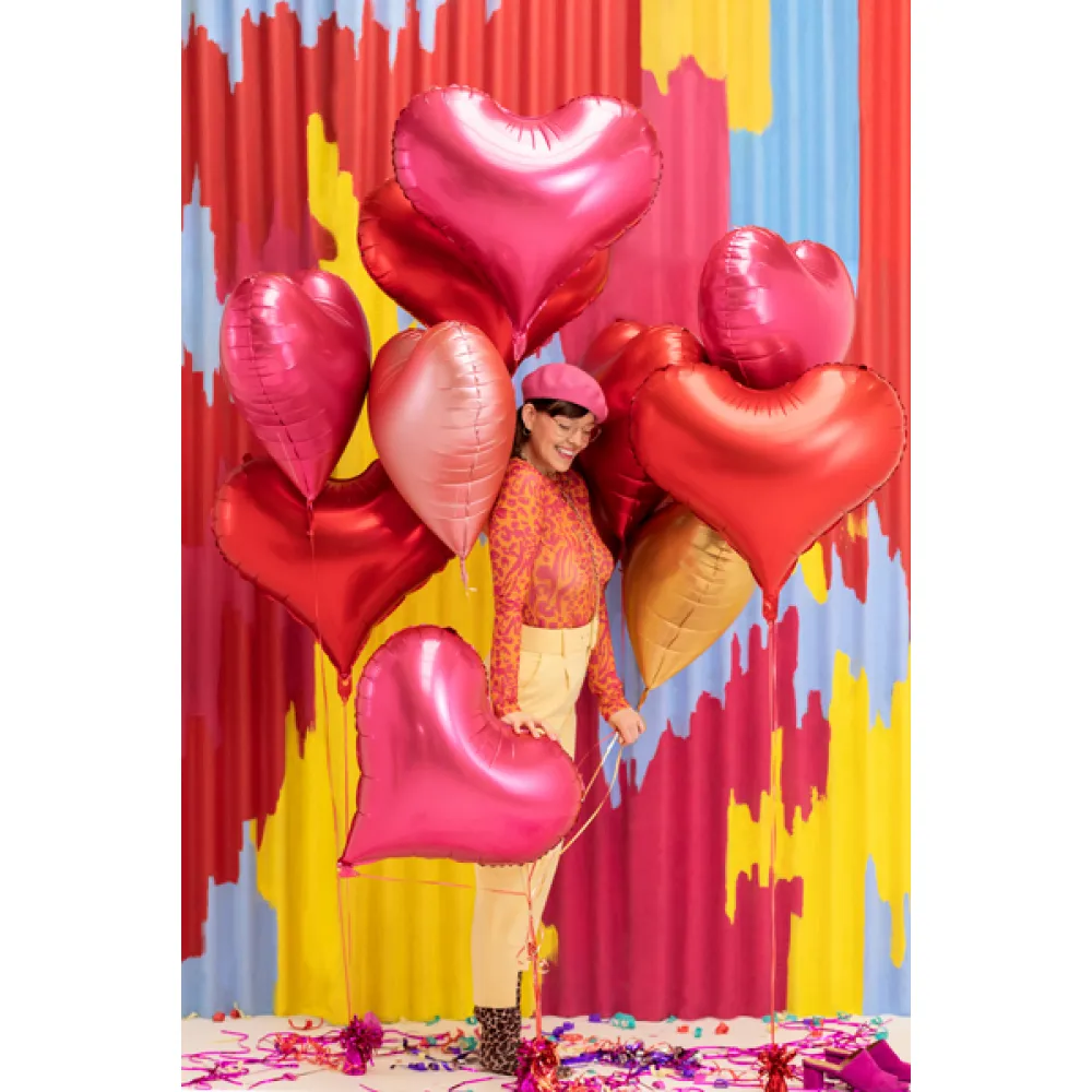 Balon Folie Inima Fucsia 75x64.5cm
