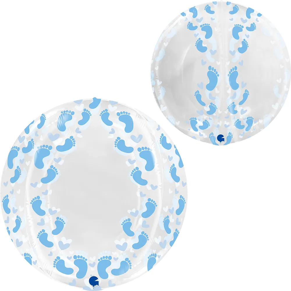 Balon Folie Sfera 4D Picioruse Bleu 48cm