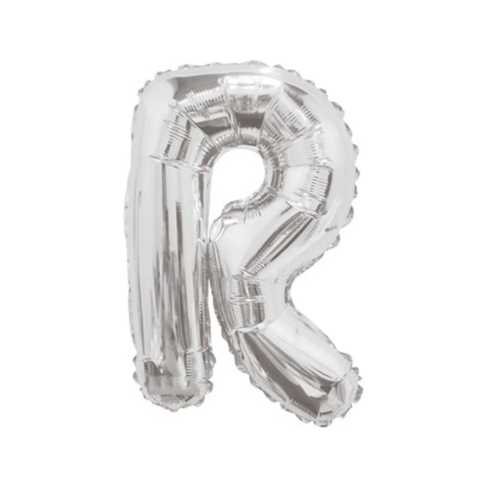 Balon folie 35cm Litera R ARGINTIU 34911-14