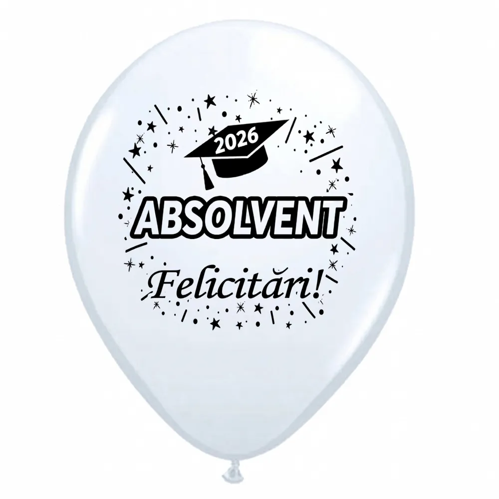 Set 30 Baloane Latex 30cm Print Absolvent 2026