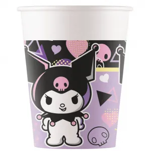 Set 8 Pahare Petrecere Carton 200ml Kuromi