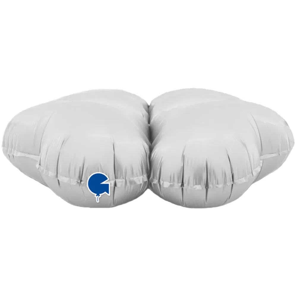 Balon Folie Baza pentru baloane Inimi Albe 40 cm Grabo