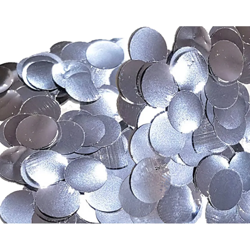Confetti Metalic Argintiu 1.5cm Rotund 100g