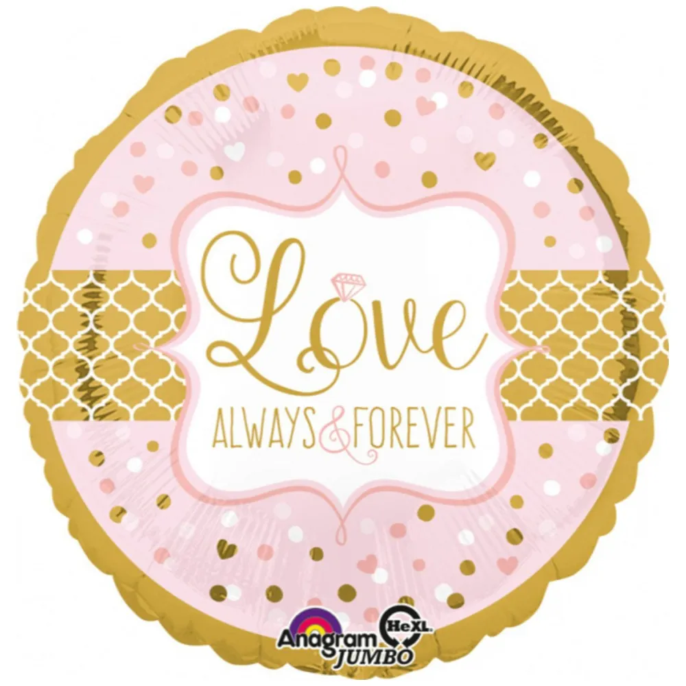 Balon Folie Jumbo Love Always Forever 71x71cm AMS 34455 01