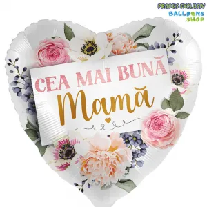 Balon Folie Inima Cea mai buna Mama! 43cm