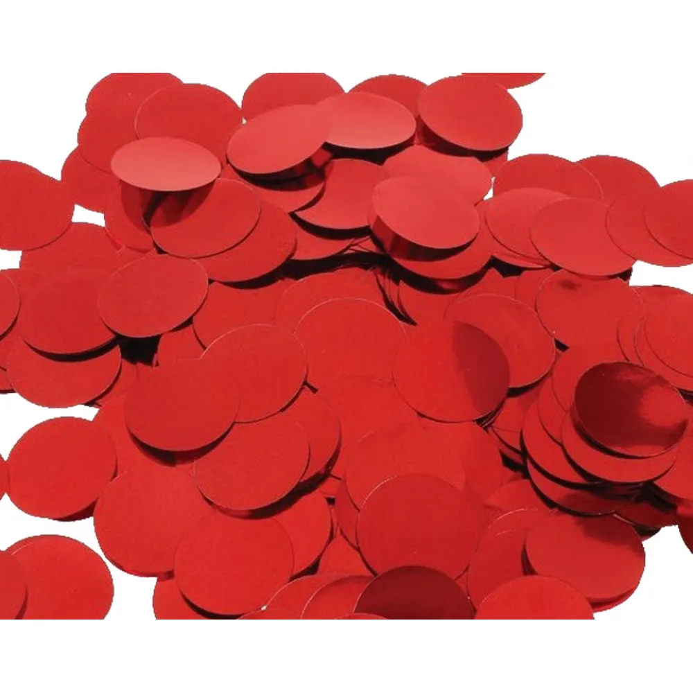 Confetti Metalic ROSU 1.5cm Rotund 100g