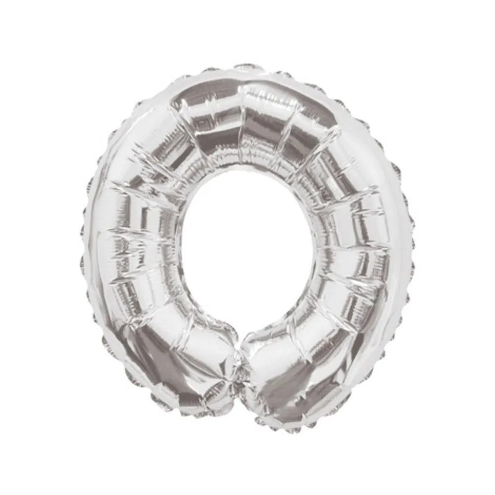 Balon folie 35cm litera O ARGINTIU 34908-14