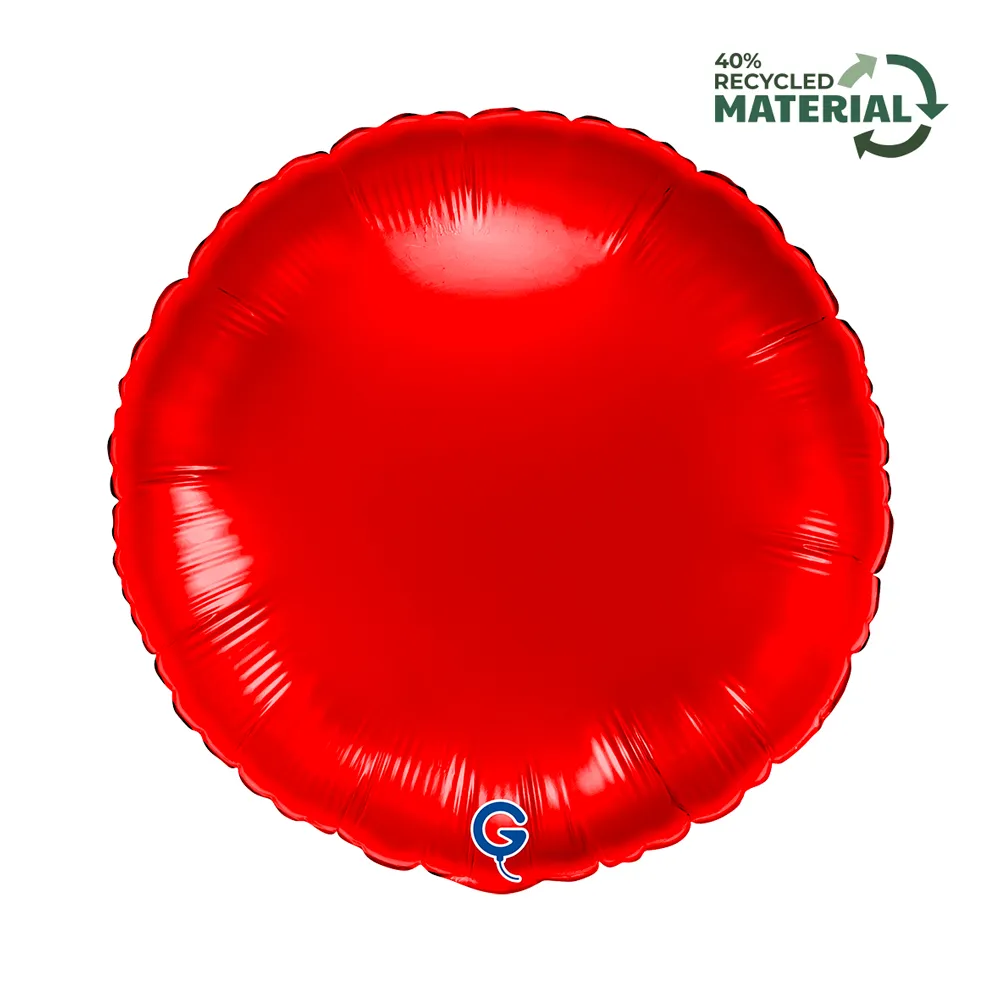 Balon Folie Rotund Rosu 46cm
