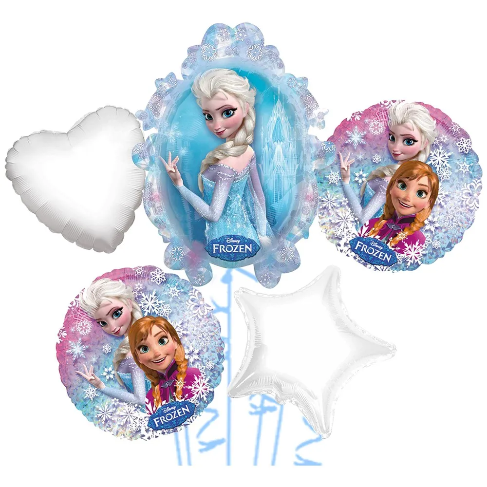 Buchet 5 baloane folie Tematica Frozen - Elsa si Ana 2022139
