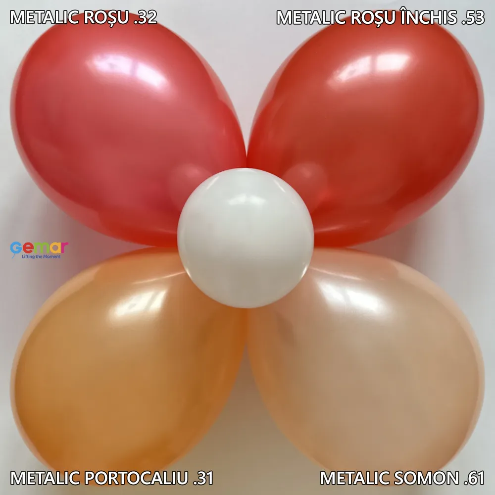 Baloane Latex 26cm Rosu Metalic GM90.32
