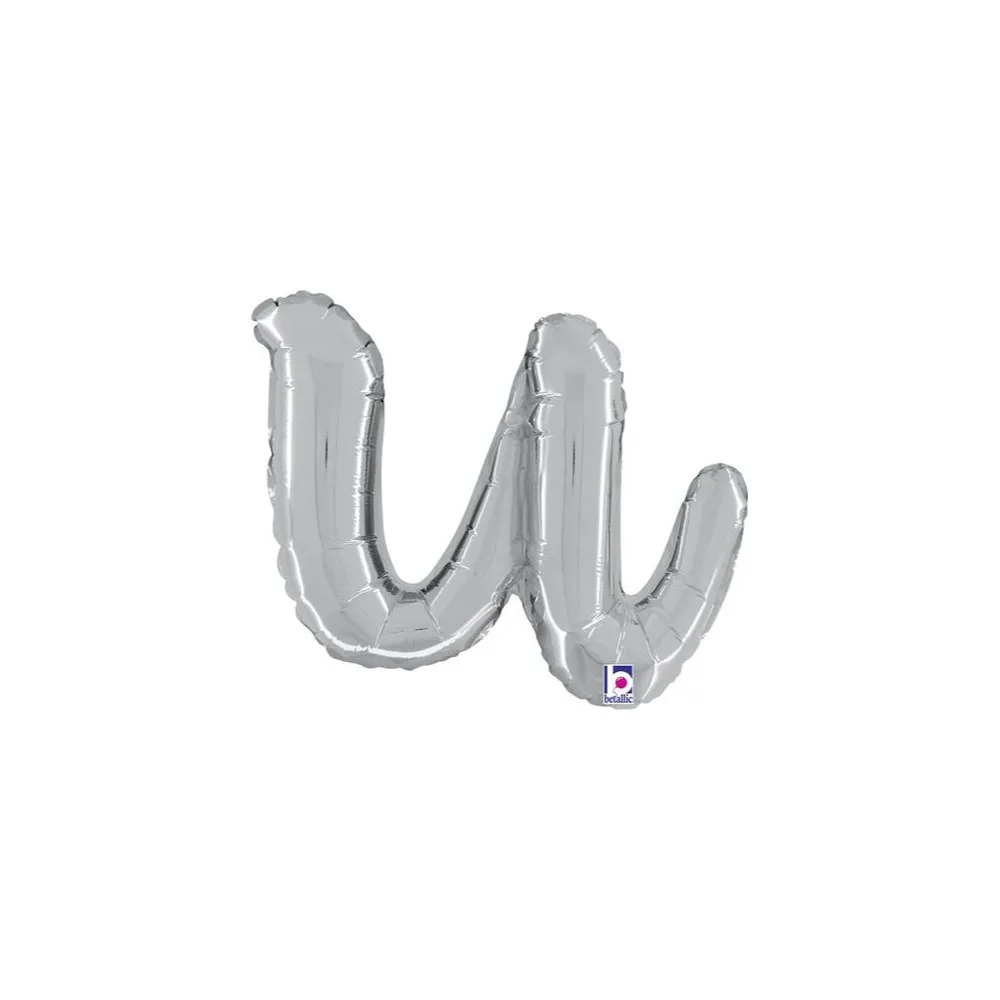 Balon Folie LITERA (AER) SCRIPT U Argintiu 35 cm Grabo