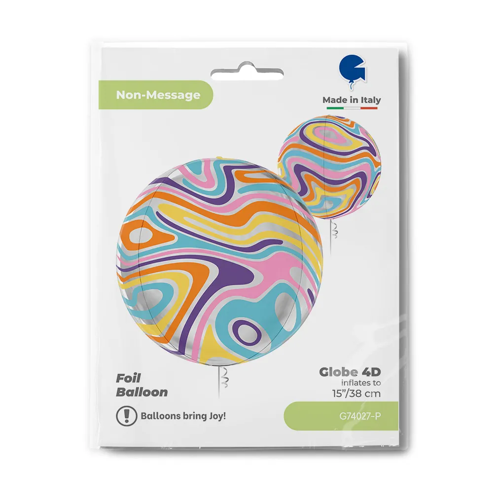 Balon Folie Sfera 4D Groovy Marble 38cm