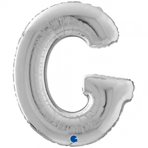Balon Folie LITERA G Argintiu 66 cm Grabo