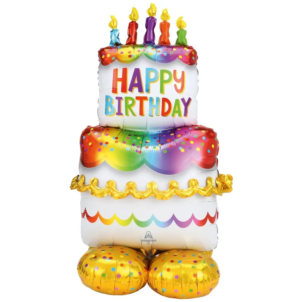 Balon Folie AirLoonz Birthday Cake 68x134cm 4244911